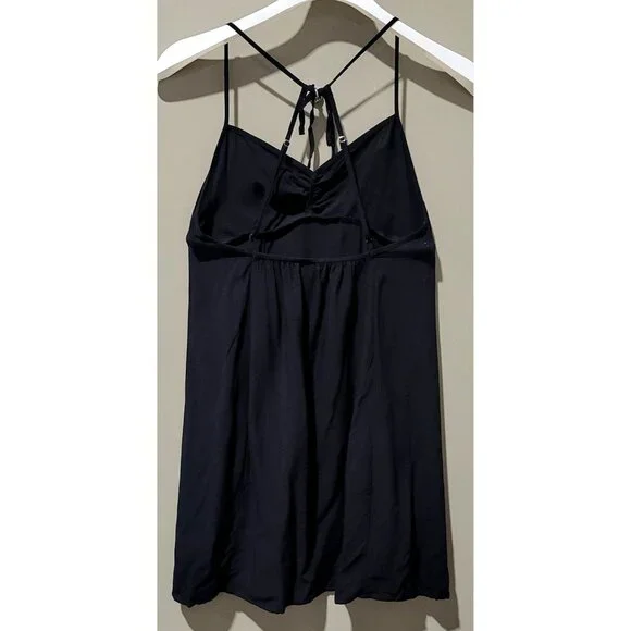 Wild Fable Solid Black 100% Rayon Sleeveless Fit & Flare Mini Dress -- Small 4/6 - Picture 5 of 8